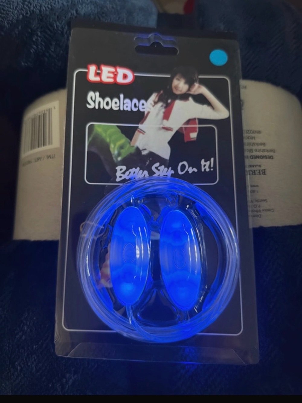 LED Shoelace Light Clips - Blue